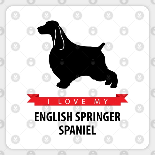 I Love My English Springer Spaniel Sticker by millersye